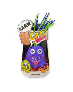 Crazy Hair - Col.Purple - Tiragli i Capelli - Pile Incluse