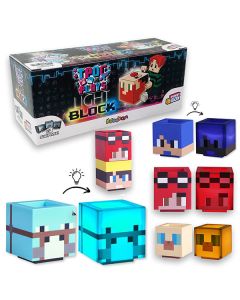 TPOC PLAYS LIGHT BLOCK: Funny Box con 3 personaggi differenti