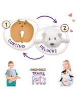 Travel Pets Orso - Cuscino da viaggio diventa un maxi peluche
